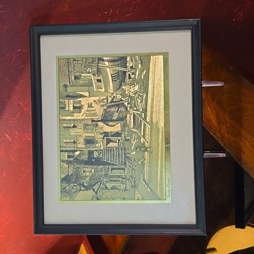 Lionel Barrymore "Courtyard Venice" Foil Etching - 4 of 4